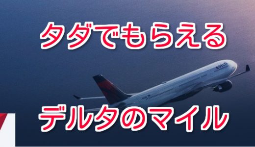 デルタ「ニッポン500」国内線に乗って申請→デルタ航空500マイルがもらえる！～2021年1月まで継続中